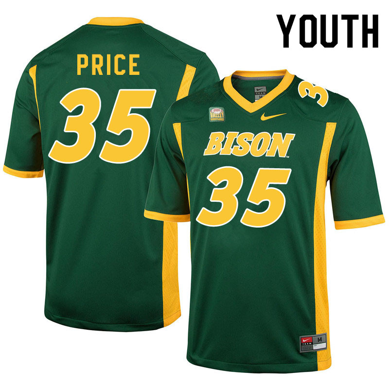 Youth #35 Jayden Price North Dakota State Bison College Football Jerseys Sale-Green